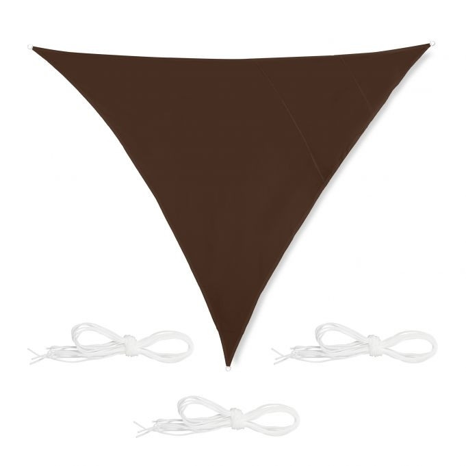 Vela solar triangular marrom