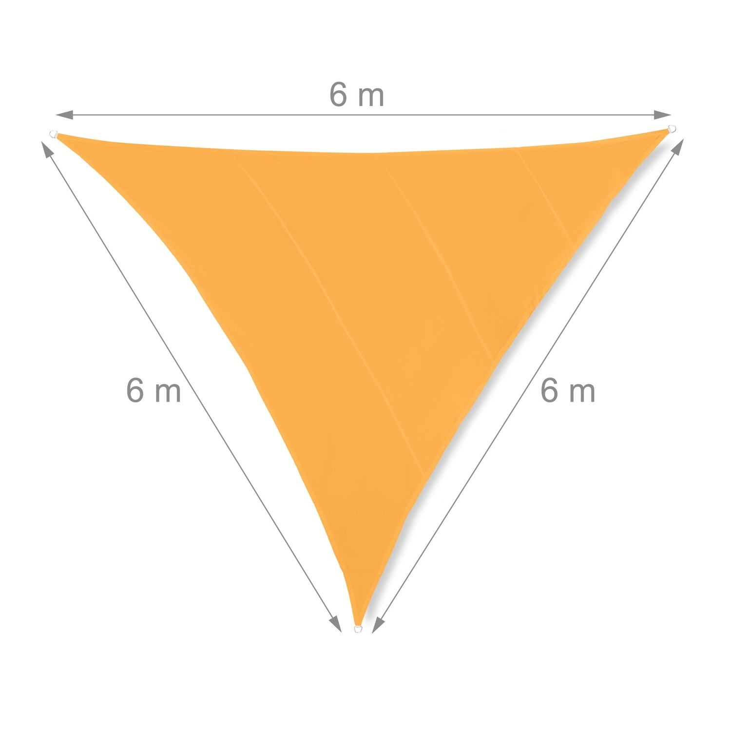 Vela solar triangular amarilla