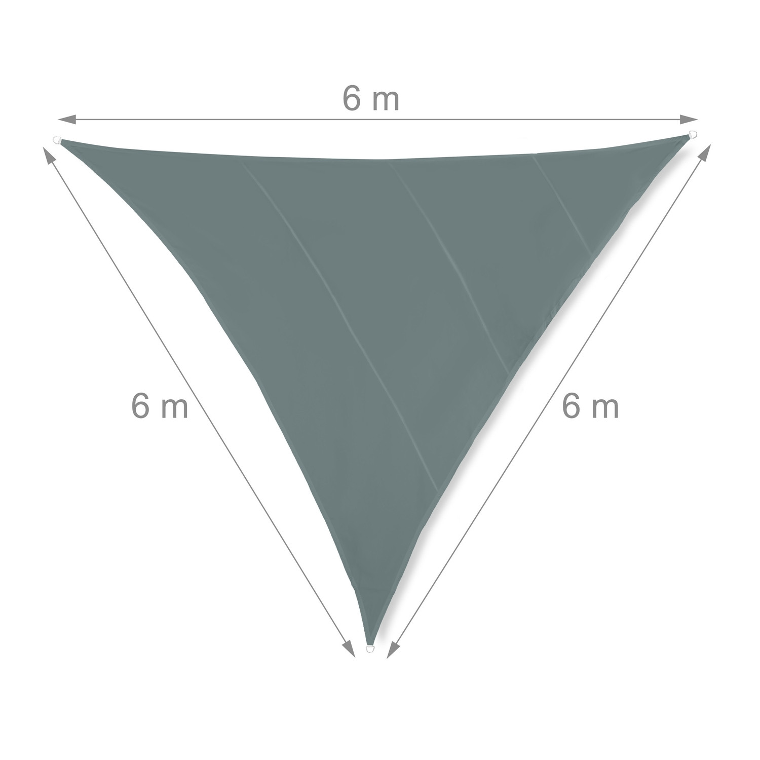 Vela solar triangular gris