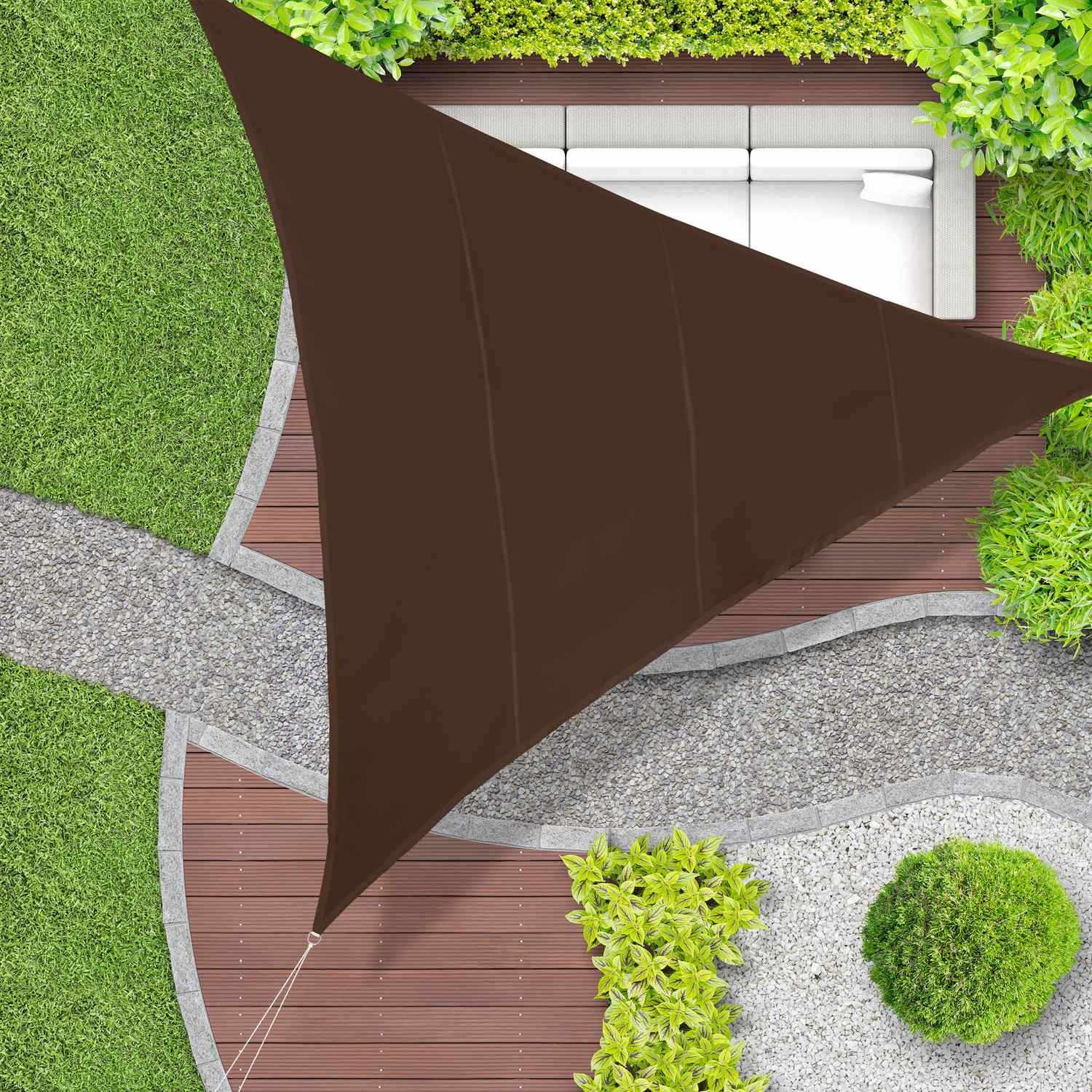 Sun sail triangular brown
