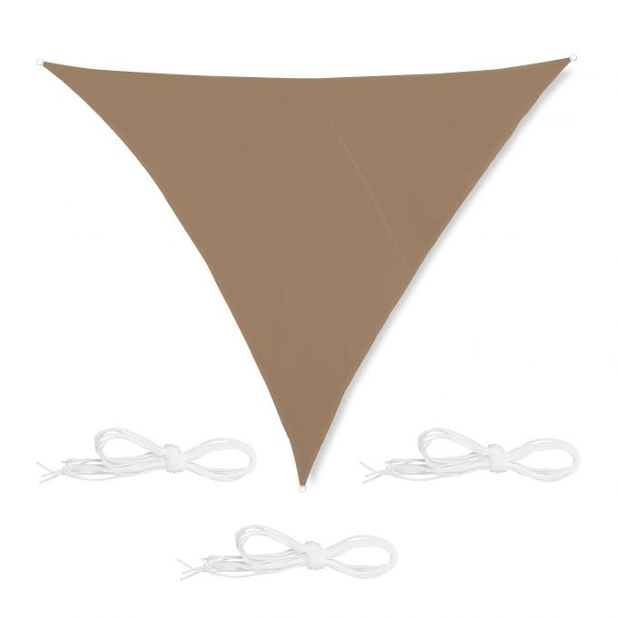 Vela solar triangular marrón café