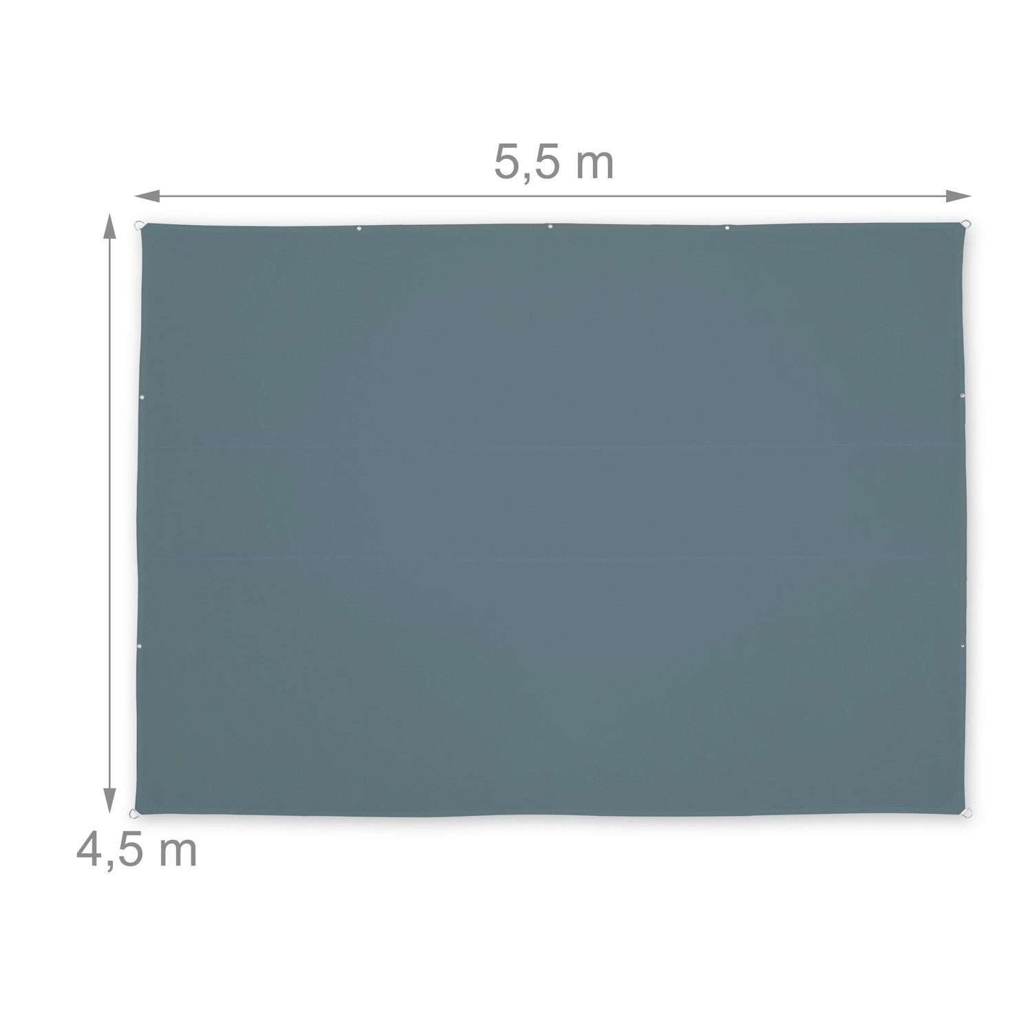 Vela solar retangular cinza