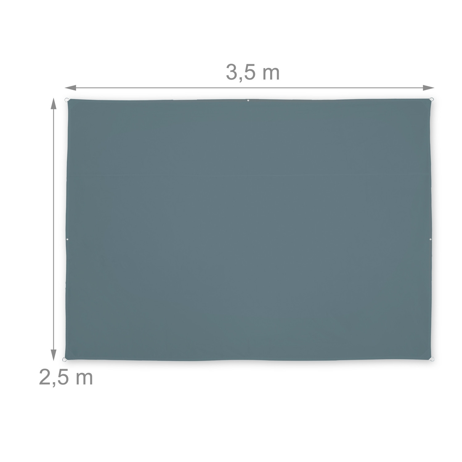 Vela de sol rectangular gris