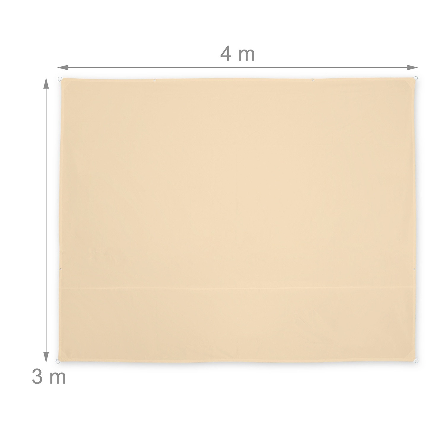 Vela de sol rectangular blanca