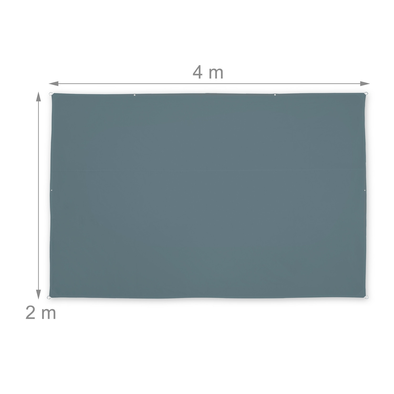 Vela de sol rectangular gris