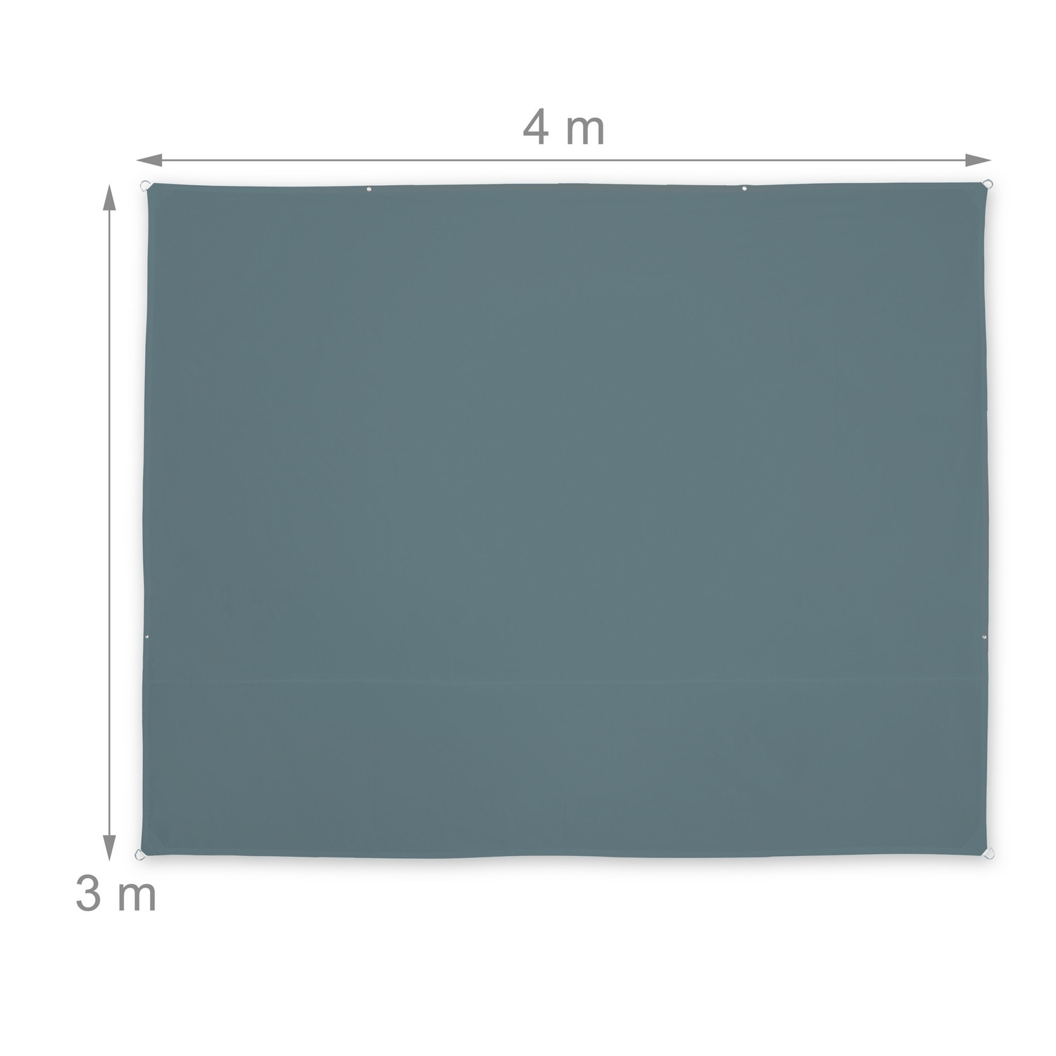 Vela solar retangular cinza