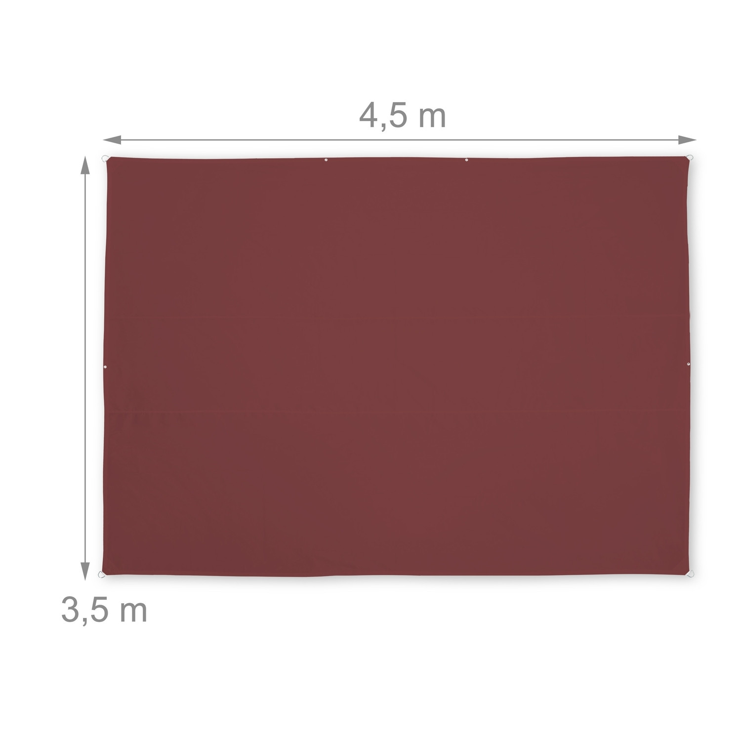 Vela de sol rectangular granate