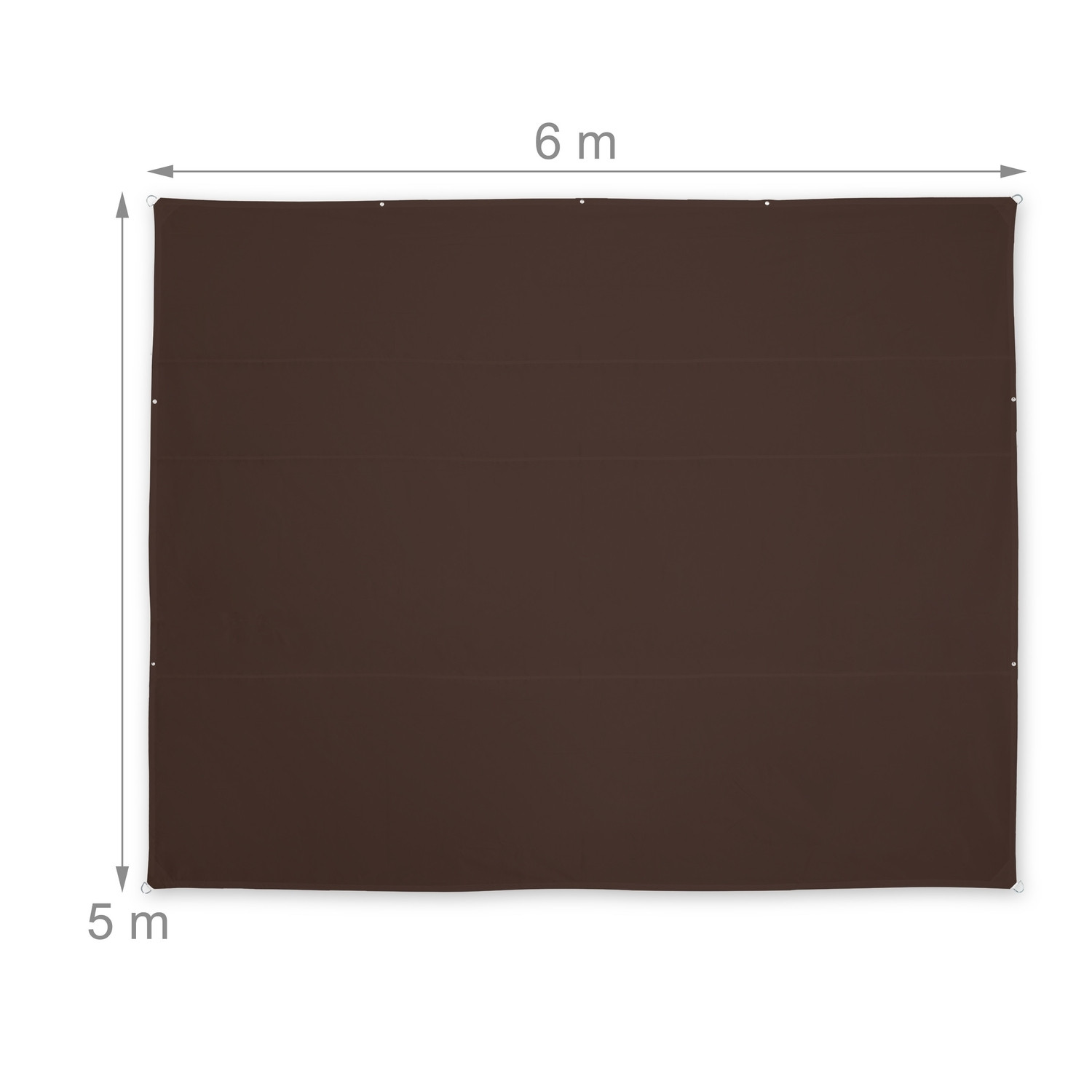 Sun sail rectangular brown