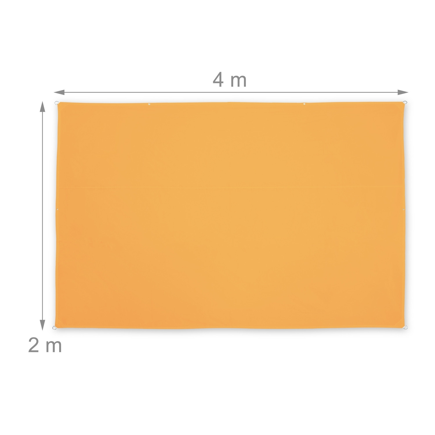 Vela de sol rectangular amarilla
