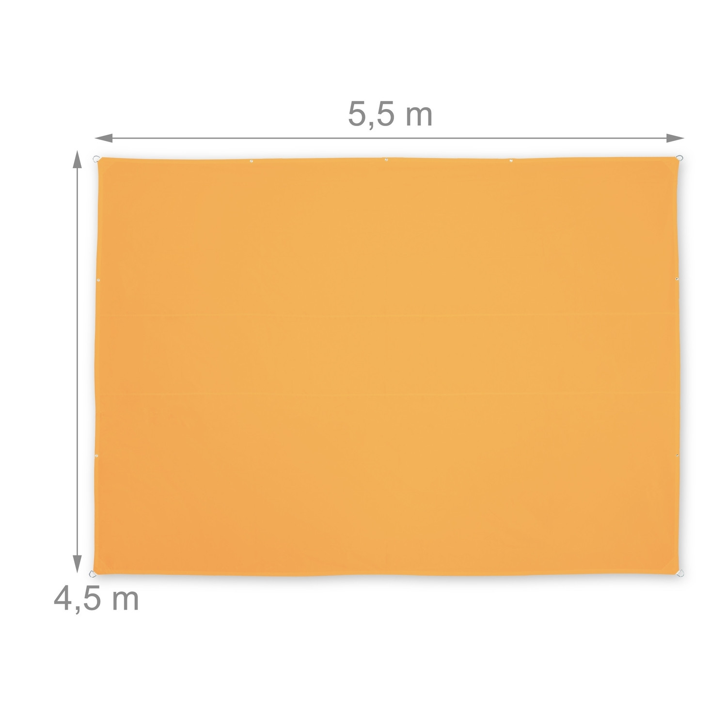 Voile d'ombrage rectangulaire jaune