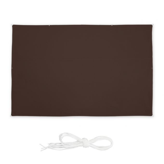Vela de sol rectangular marrón