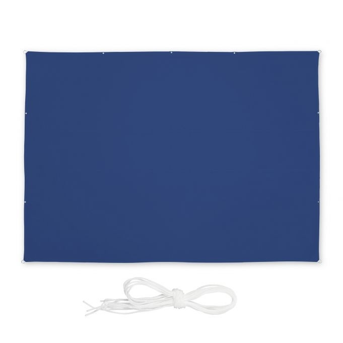 Vela de sol rectangular azul oscuro