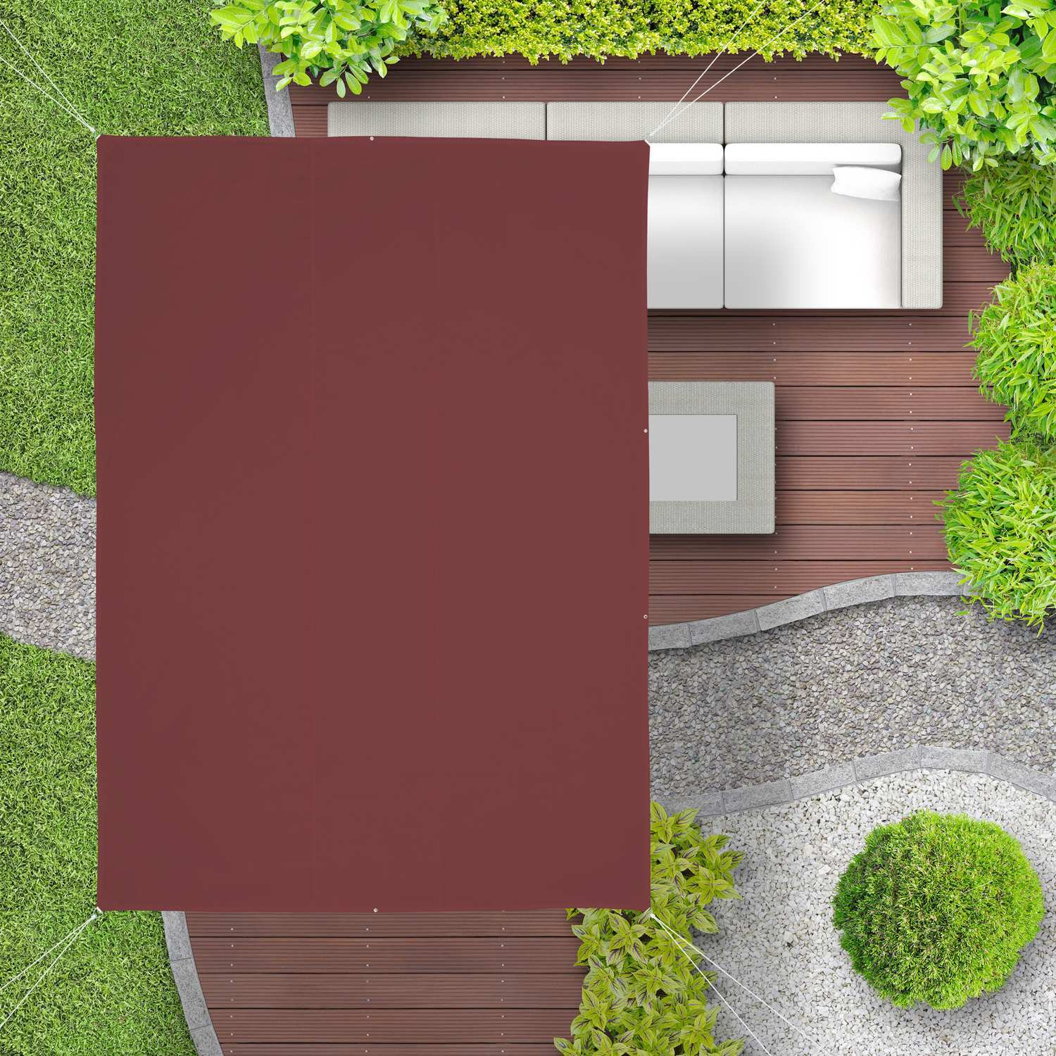 Vela de sol rectangular amarilla