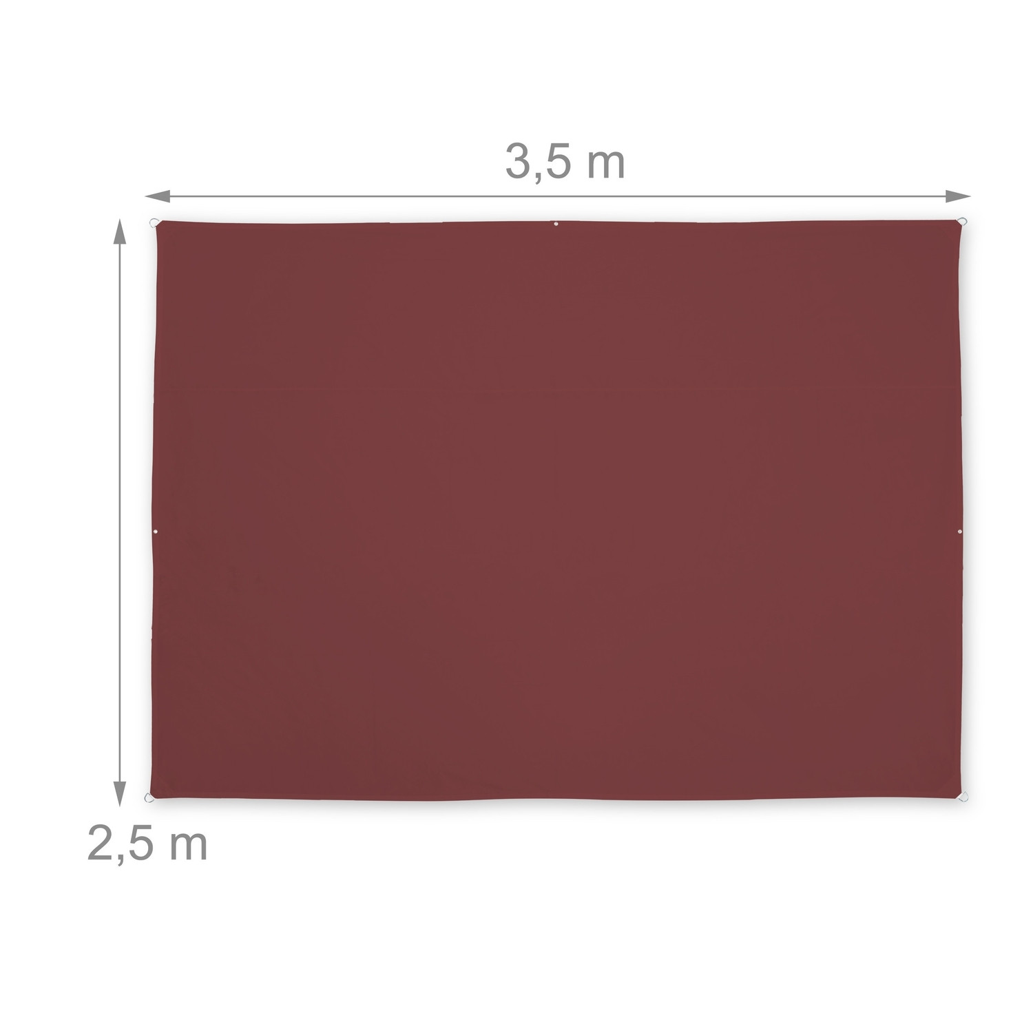 Vela de sol rectangular amarilla
