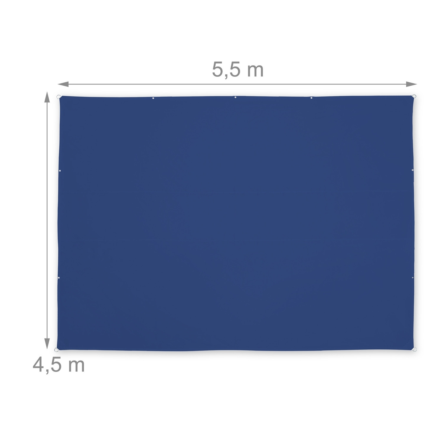 Vela solar retangular azul escuro