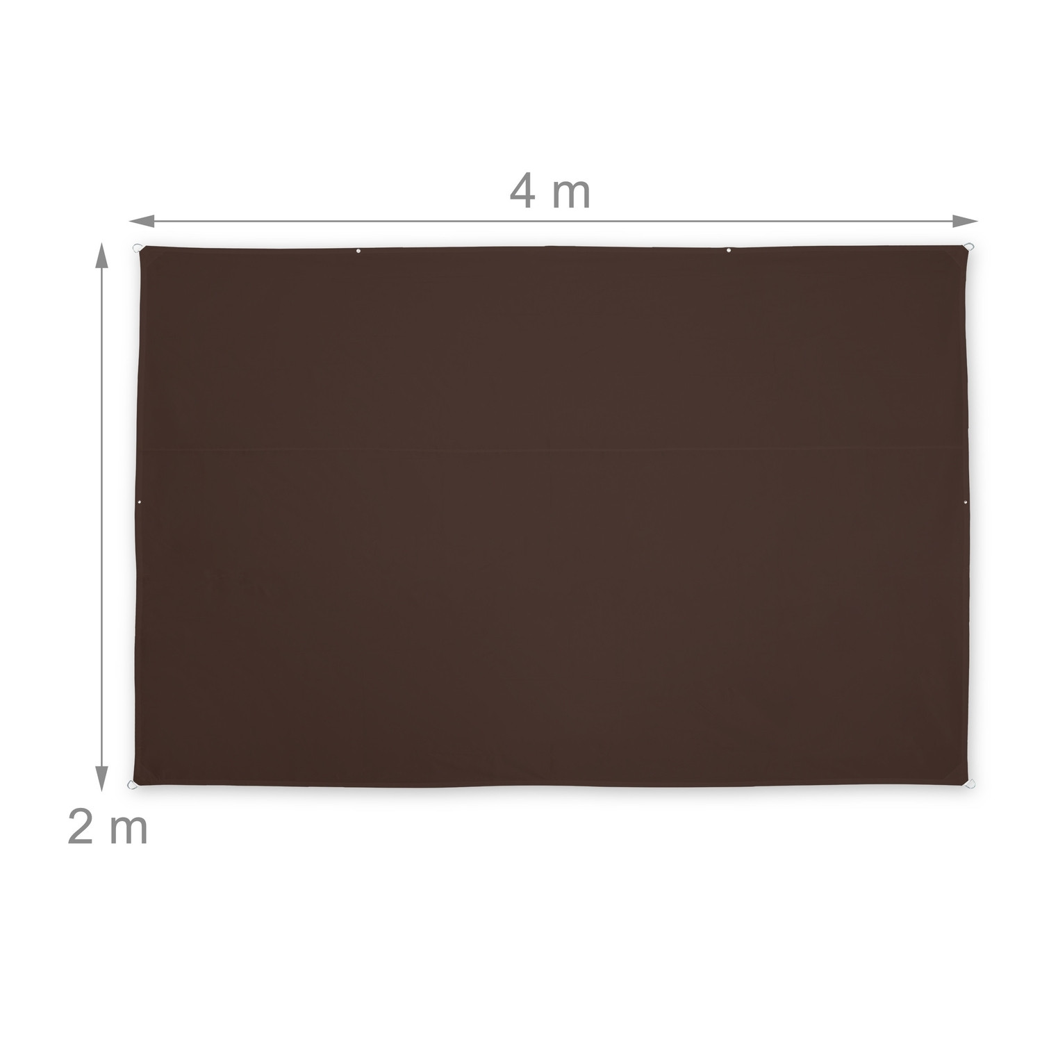 Vela de sol rectangular marrón