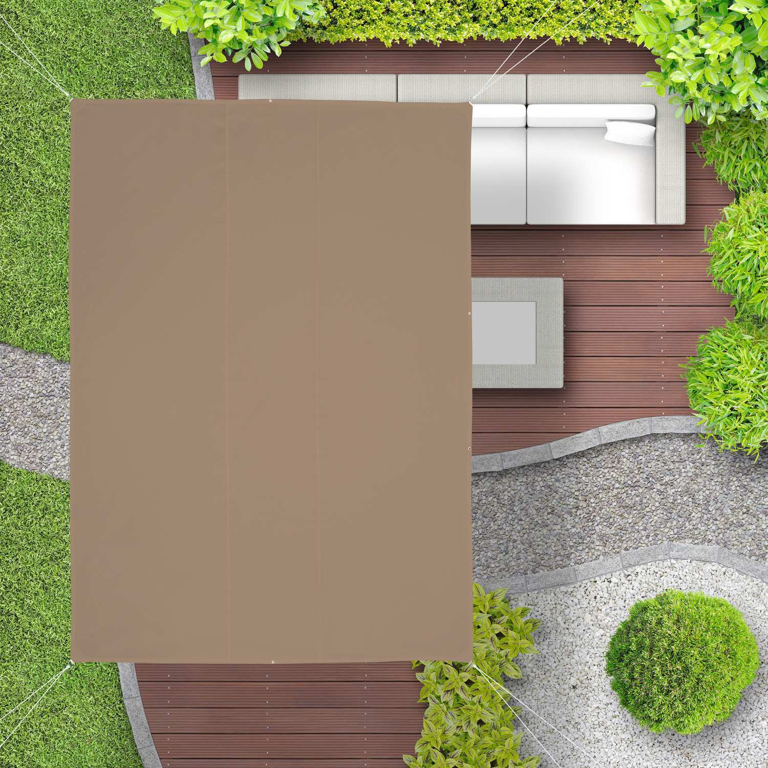 Vela solar retangular marrom