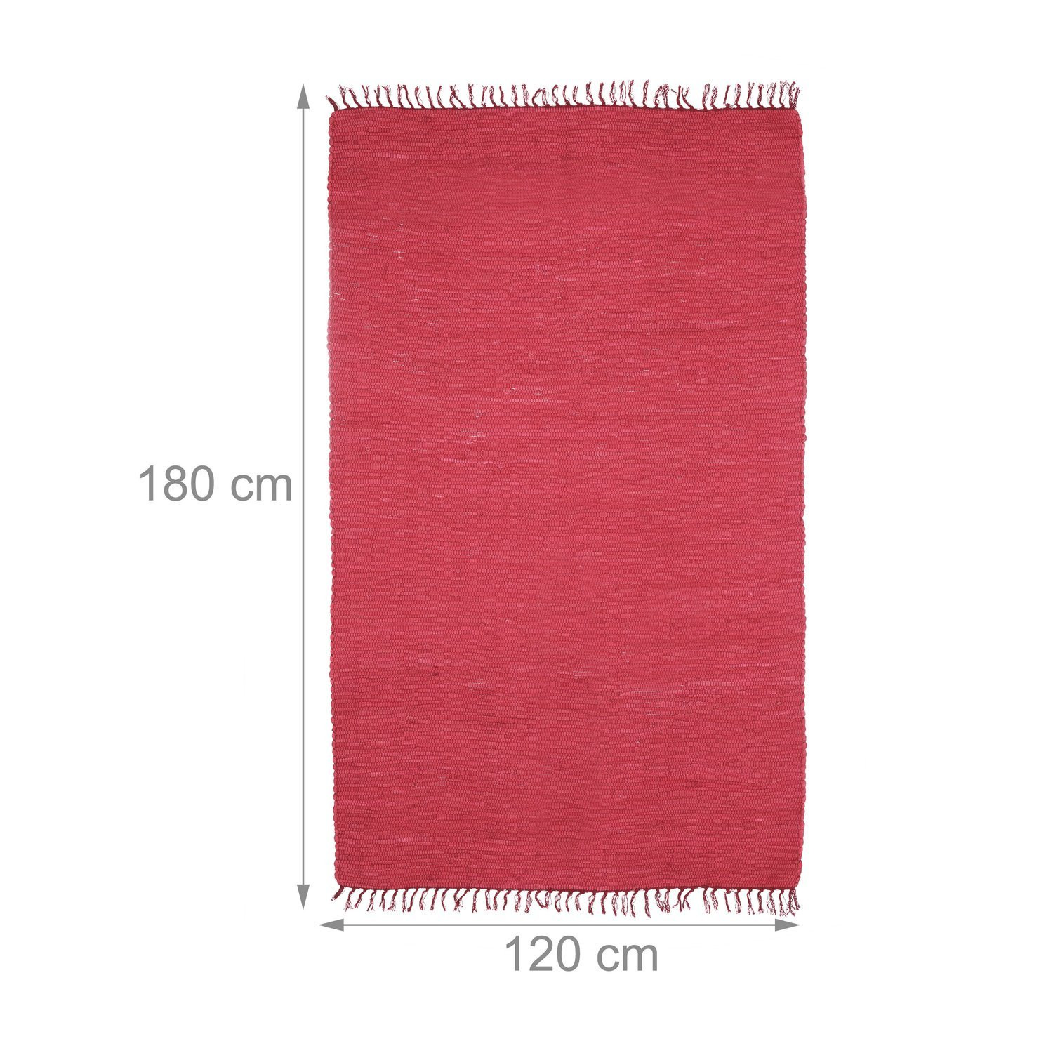 Tapis en coton rouge