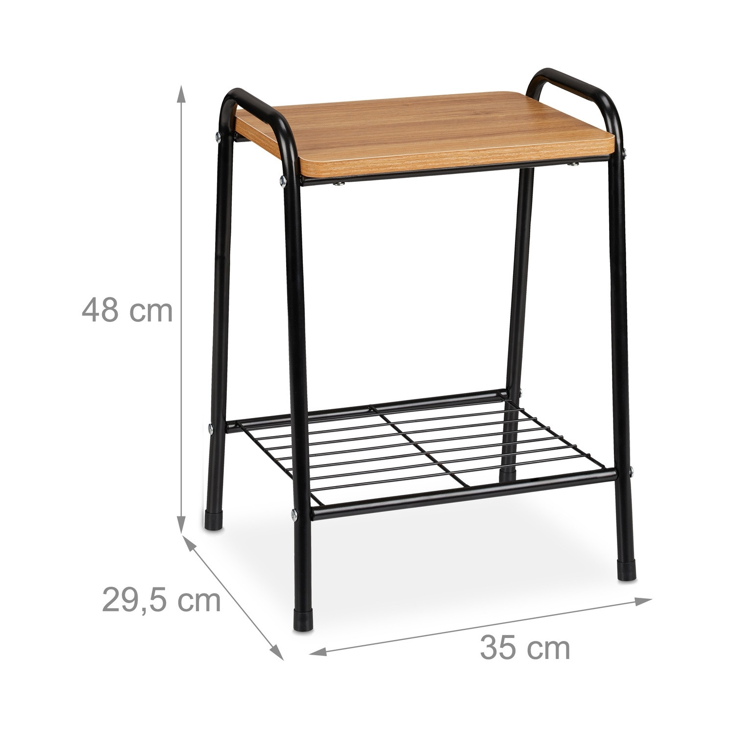 Table d'appoint aspect bois et métal