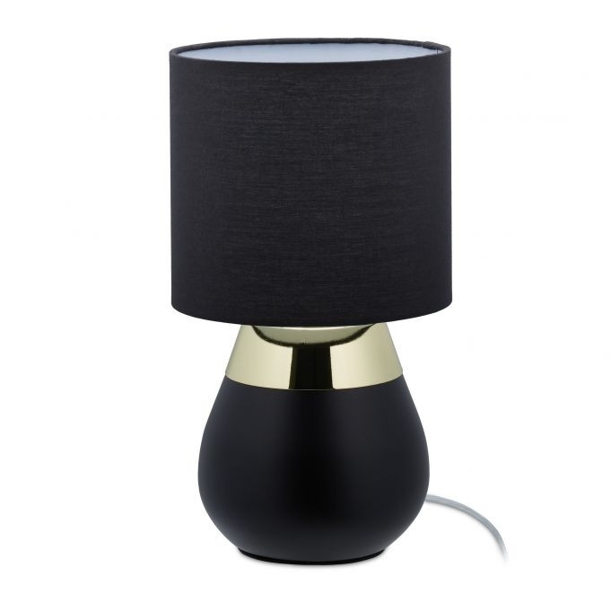 Nachttischlampe mit Touchfunktion schwarz