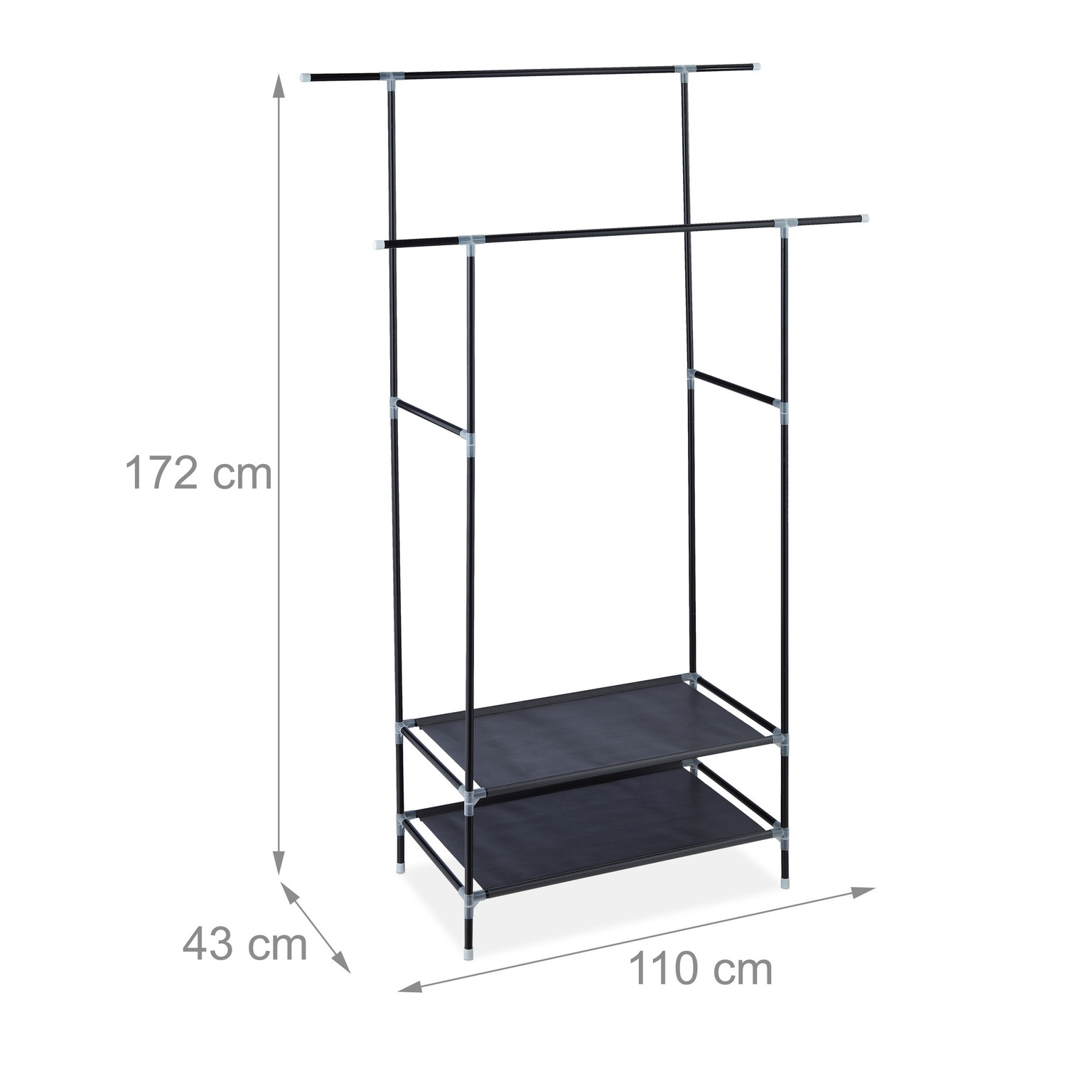 Perchero doble de metal