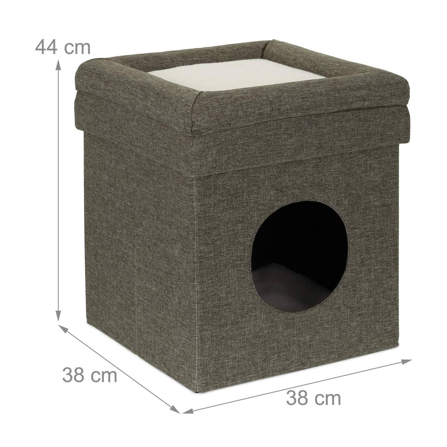 Cachette pour chat avec toit pliant