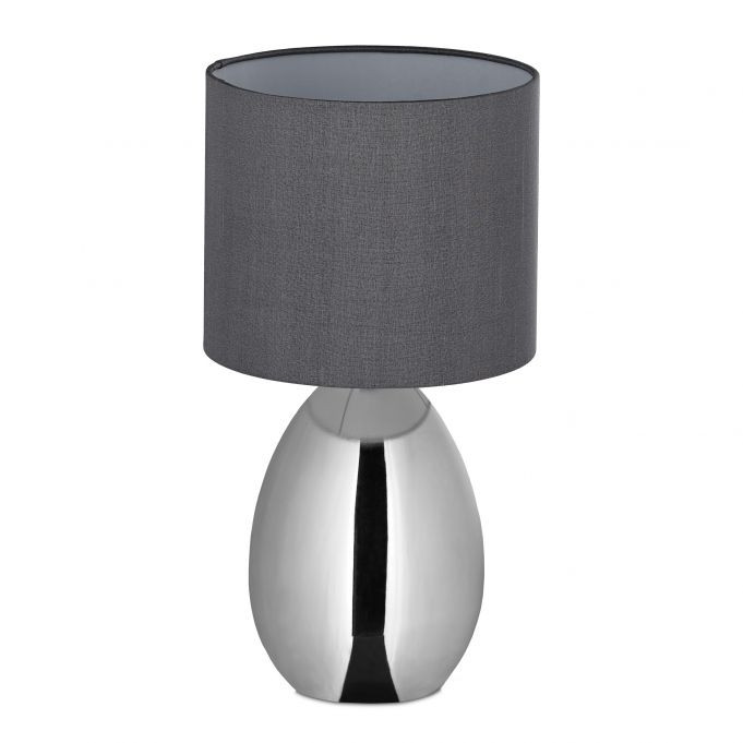 Nachttischlampe mit Touchfunktion silber