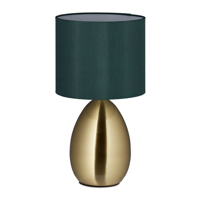 Bedside lamp with touch function, gold
