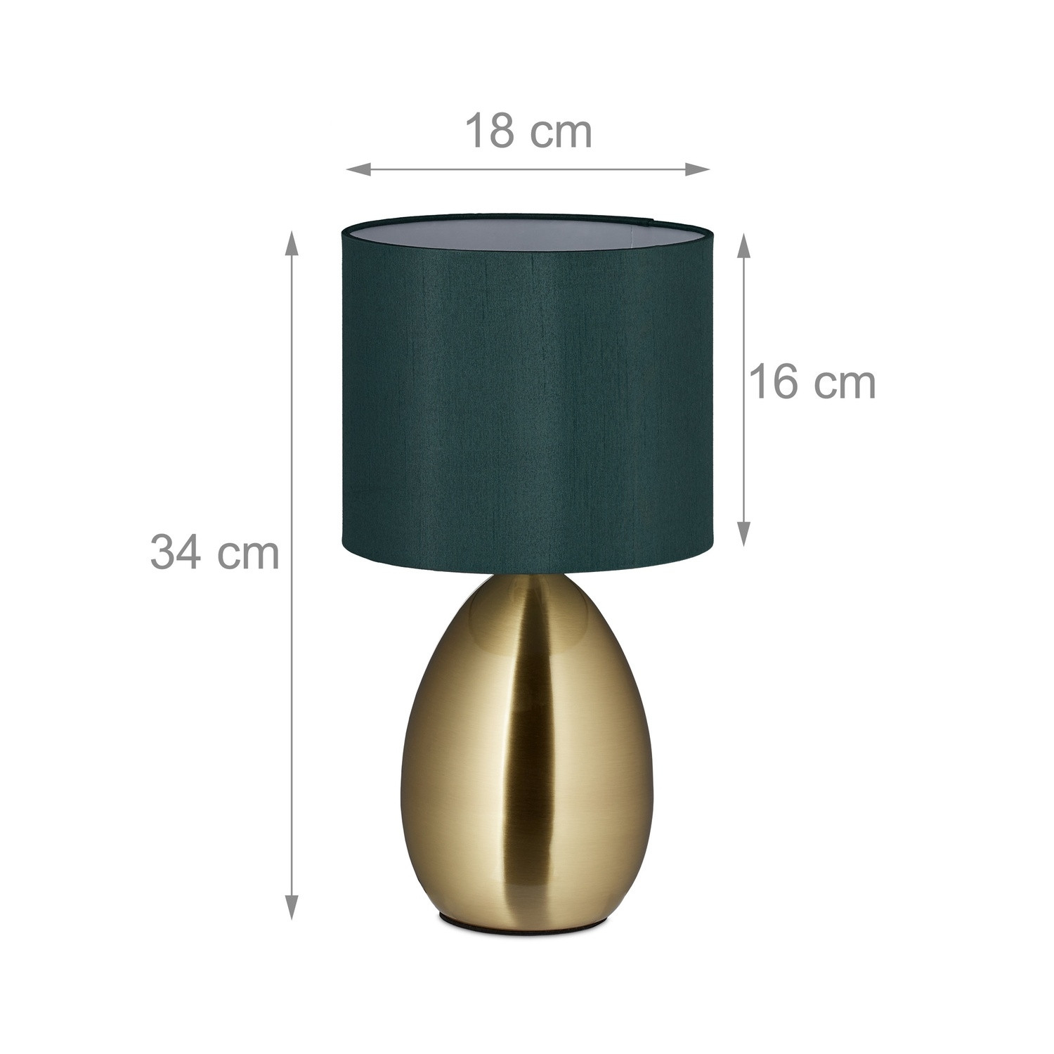 Nachttischleuchte mit Touchfunktion, gold