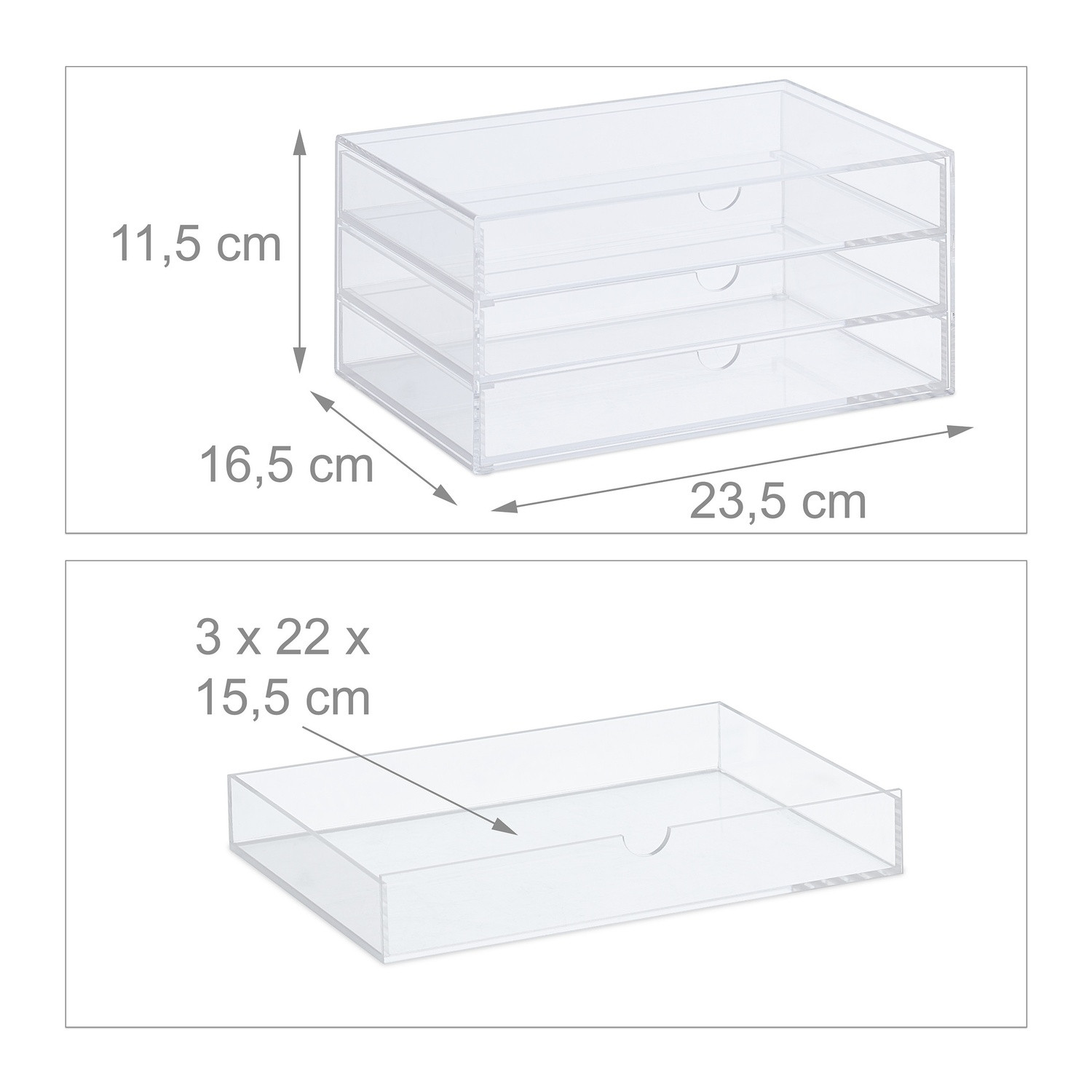 Cajón de acrílico
