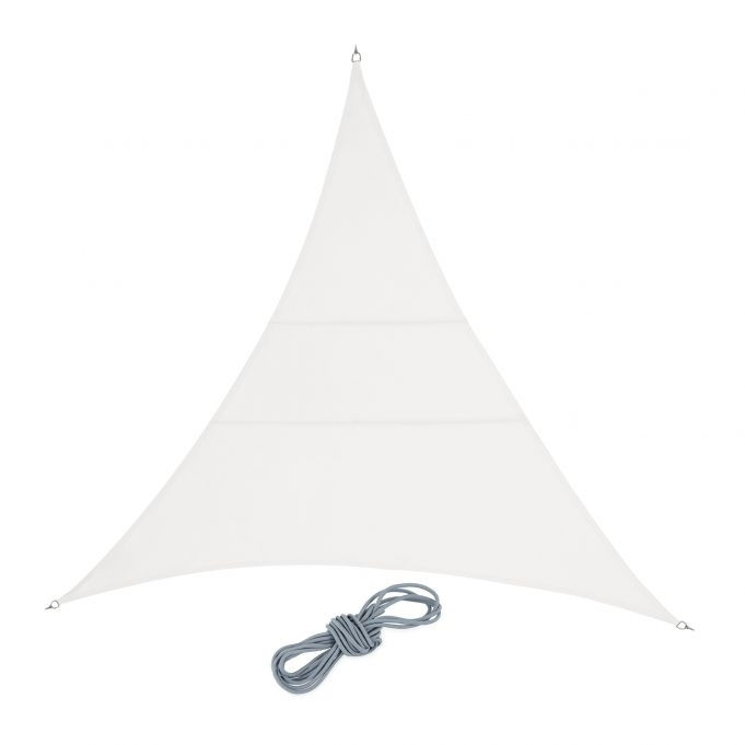 Vela solar triangular de poliéster cor creme