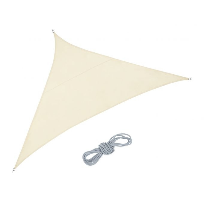 Vela solar de poliéster triangular beige