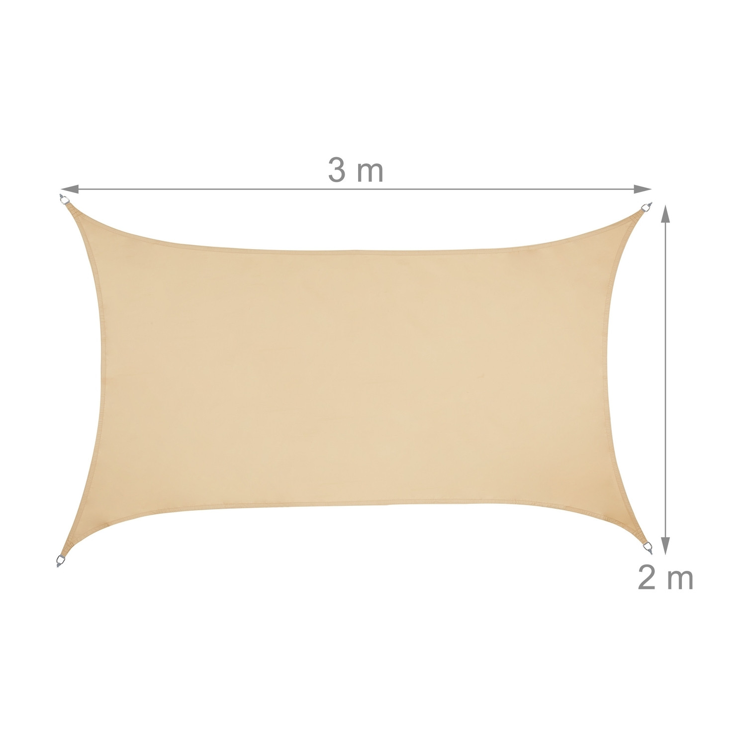 Sun sail rectangular sand colored