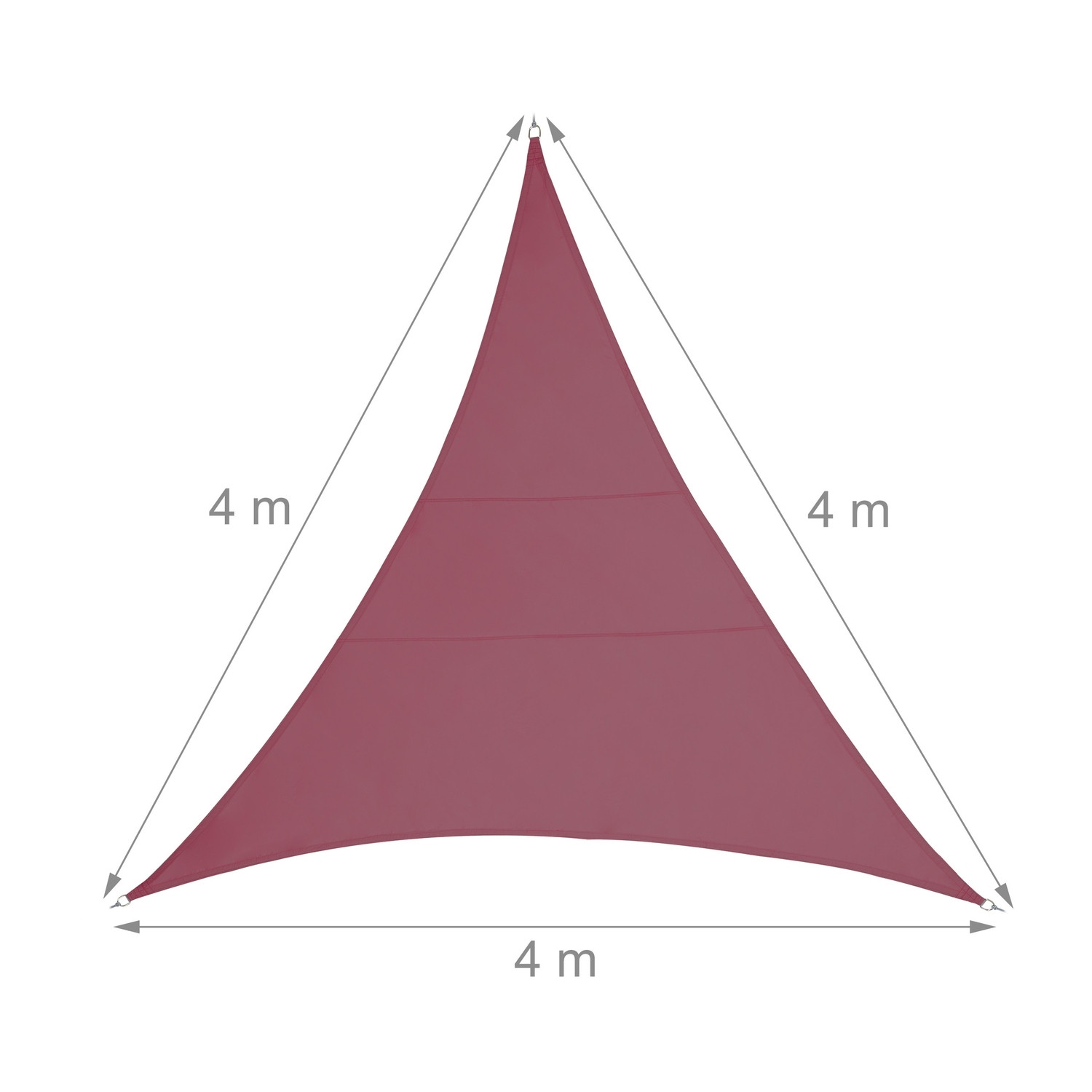 Sun Sail poliéster triangular bordô