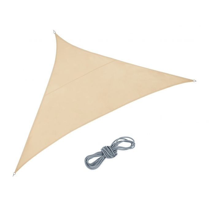 Vela solar triangular de poliéster areia