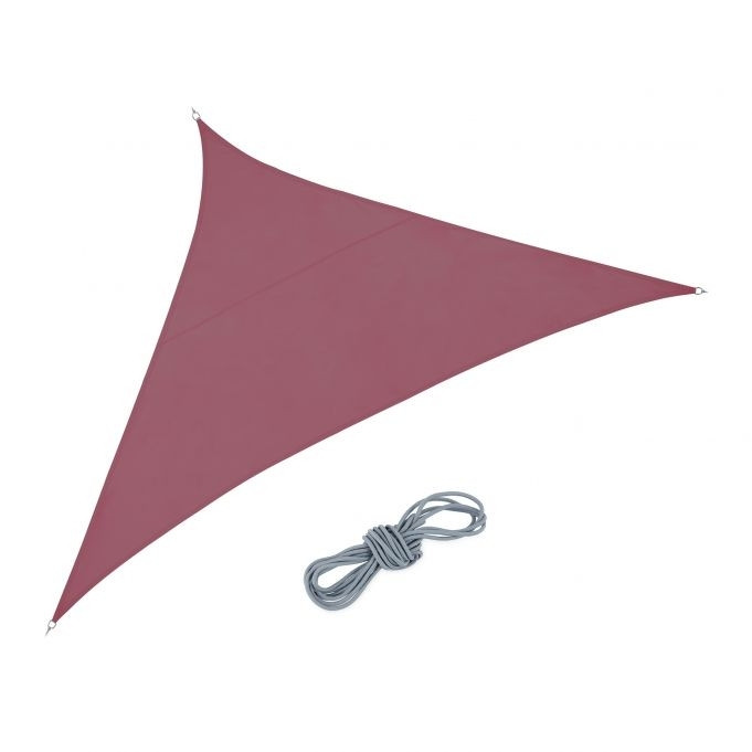 Toldo de poliéster triangular burdeos