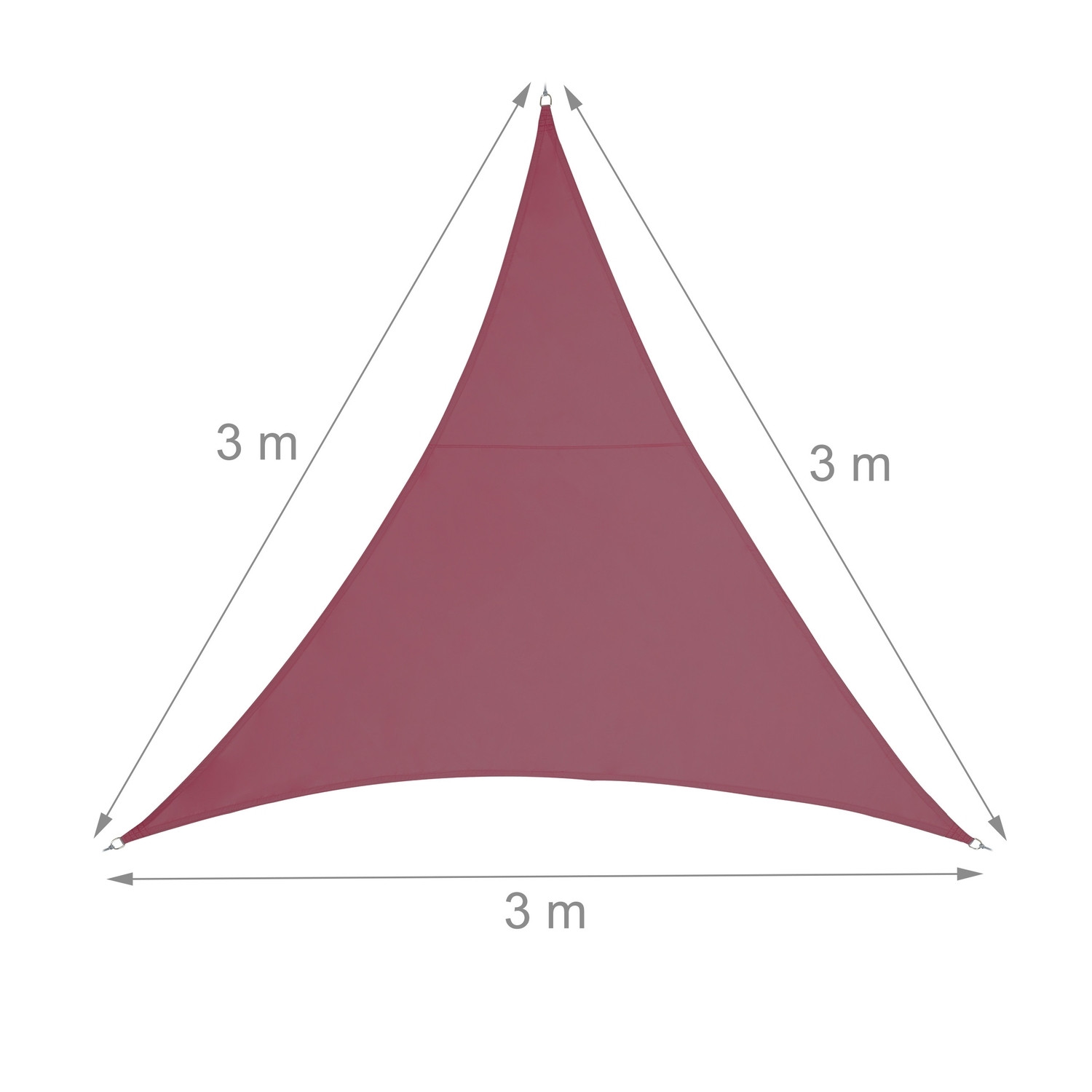 Sun Sail poliéster triangular bordô