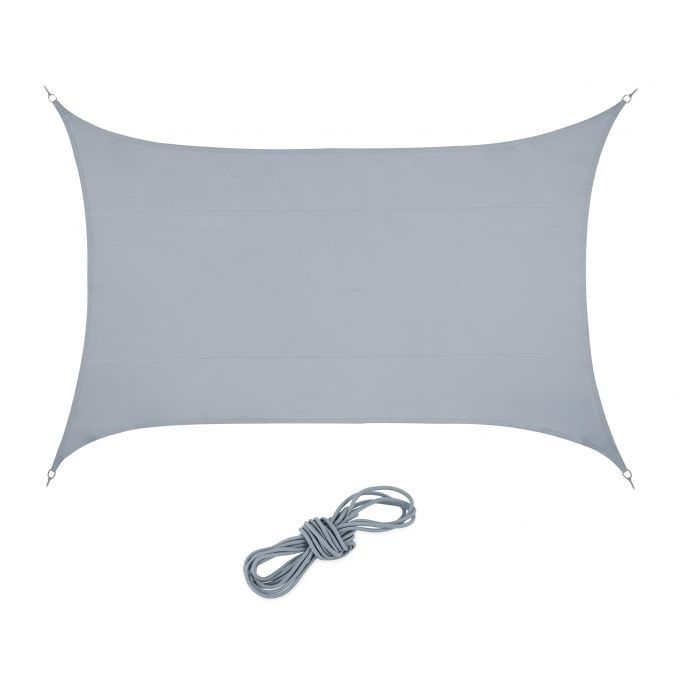 Vela de sol rectangular gris claro
