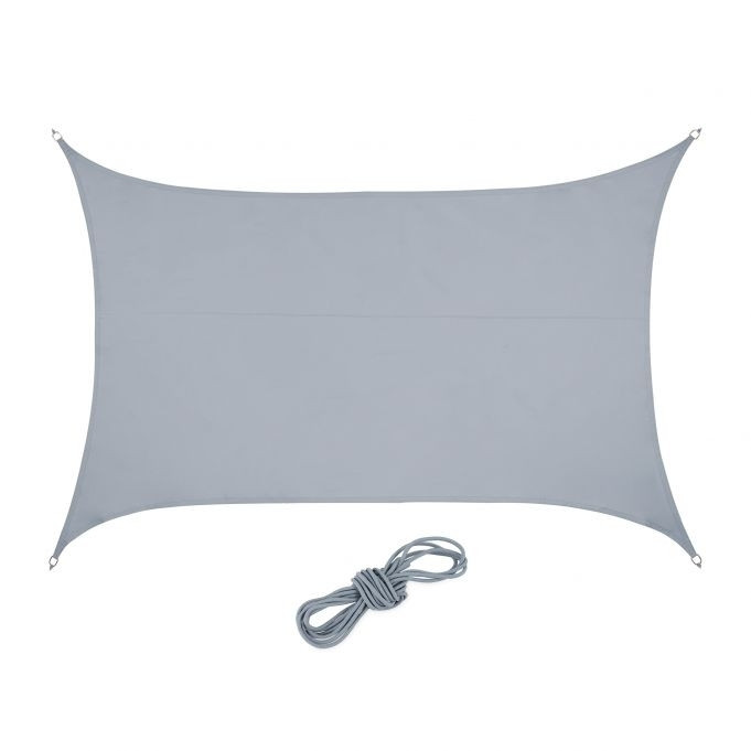 Vela de sol rectangular gris claro