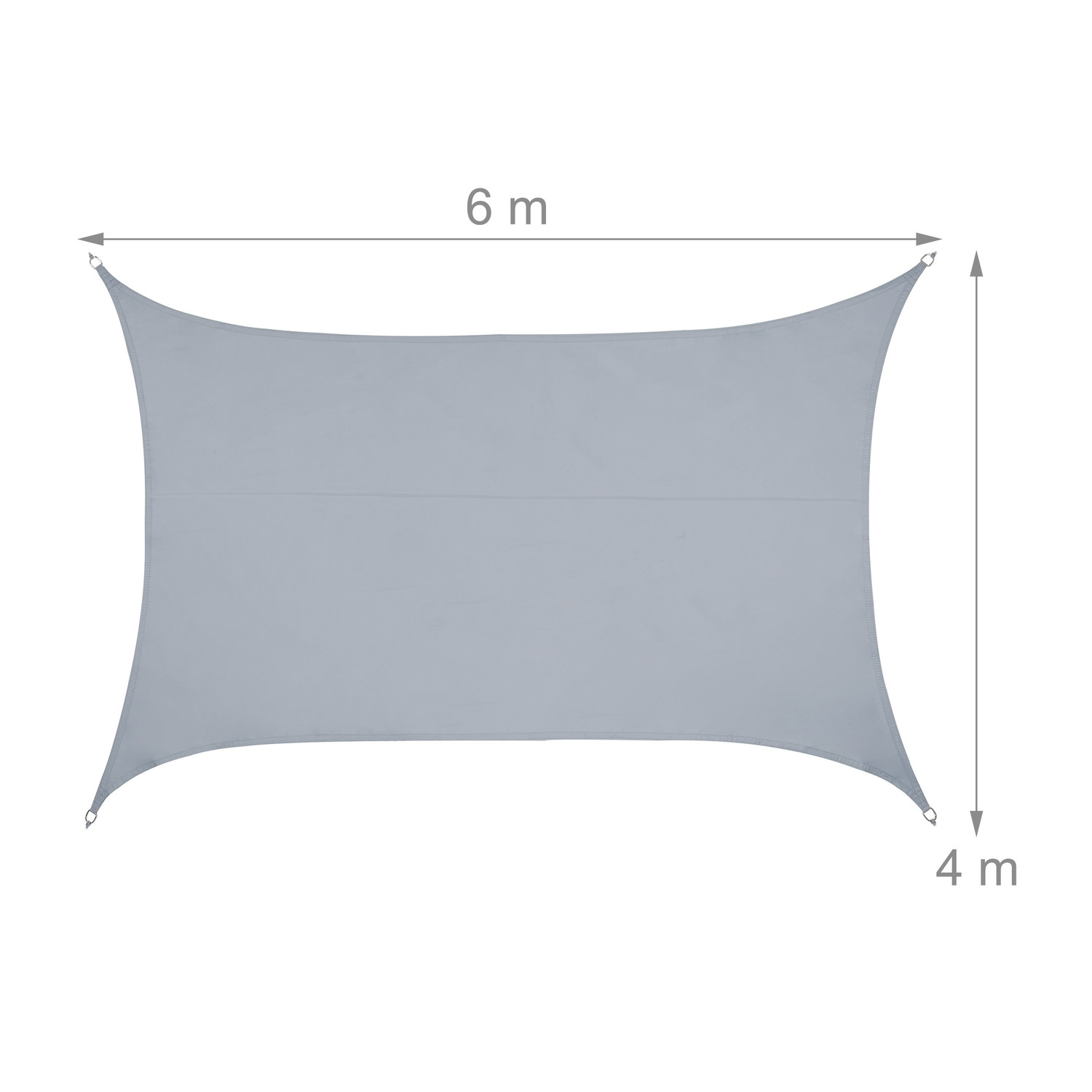 Vela de sol rectangular gris claro