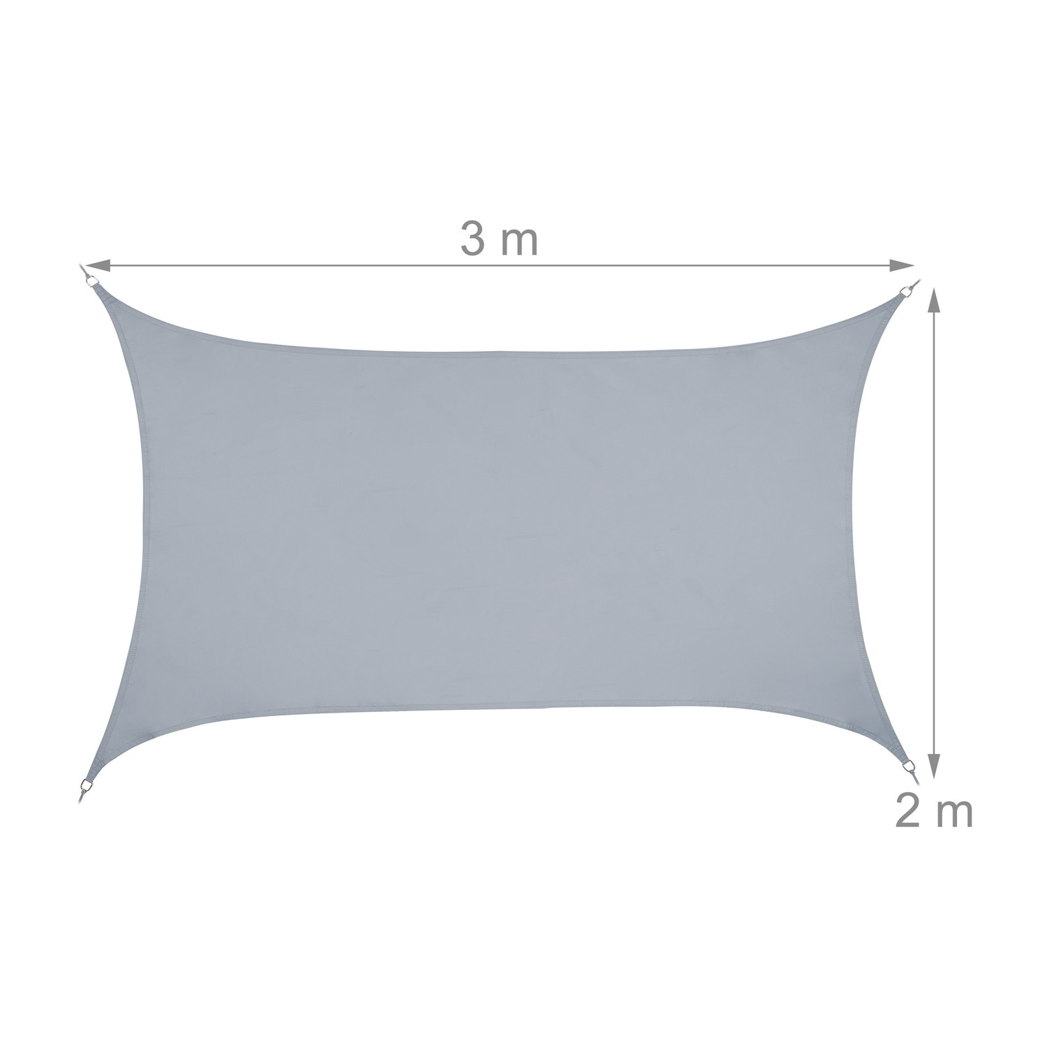 Voile d'ombrage rectangulaire gris clair