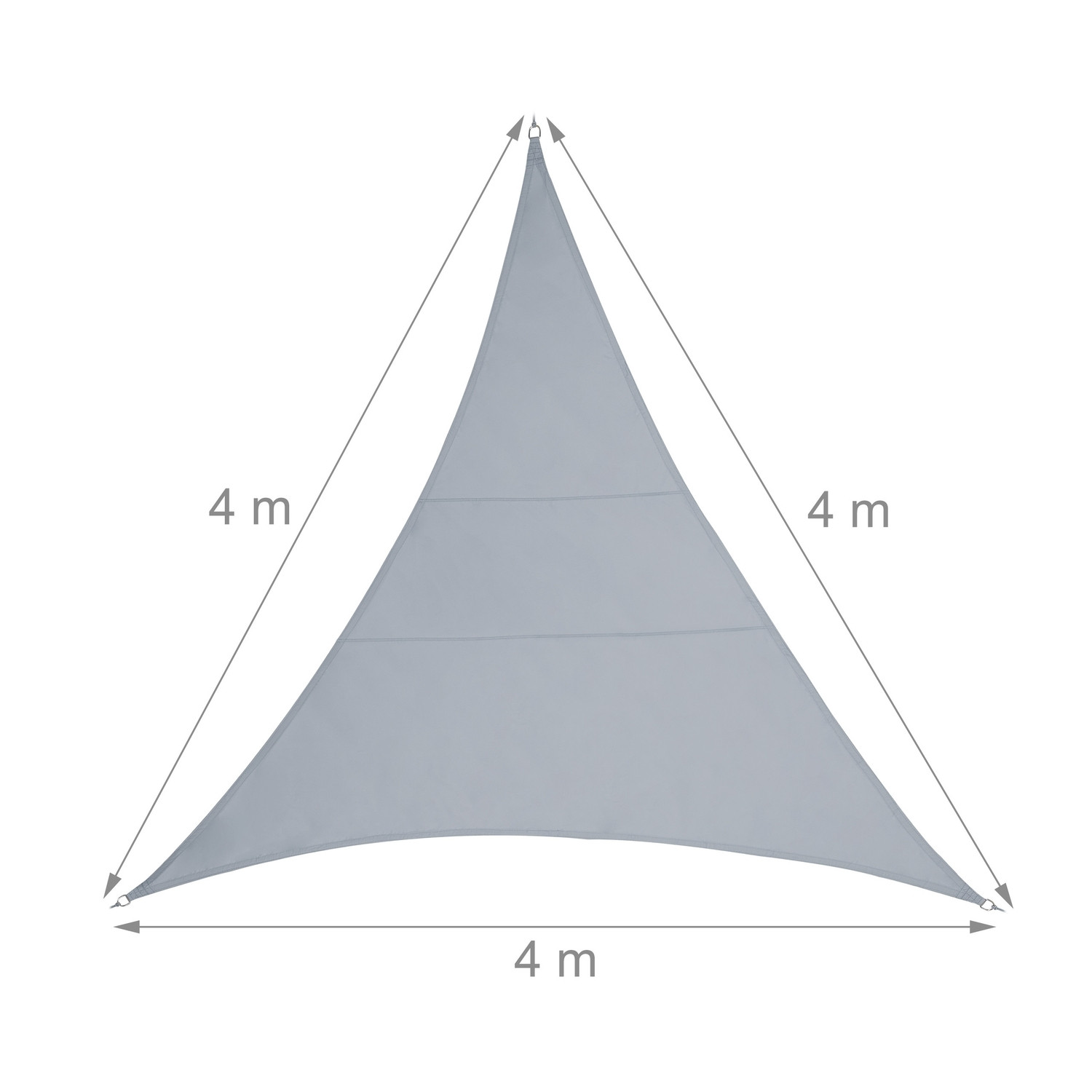 Sun sail polyester triangular light grey