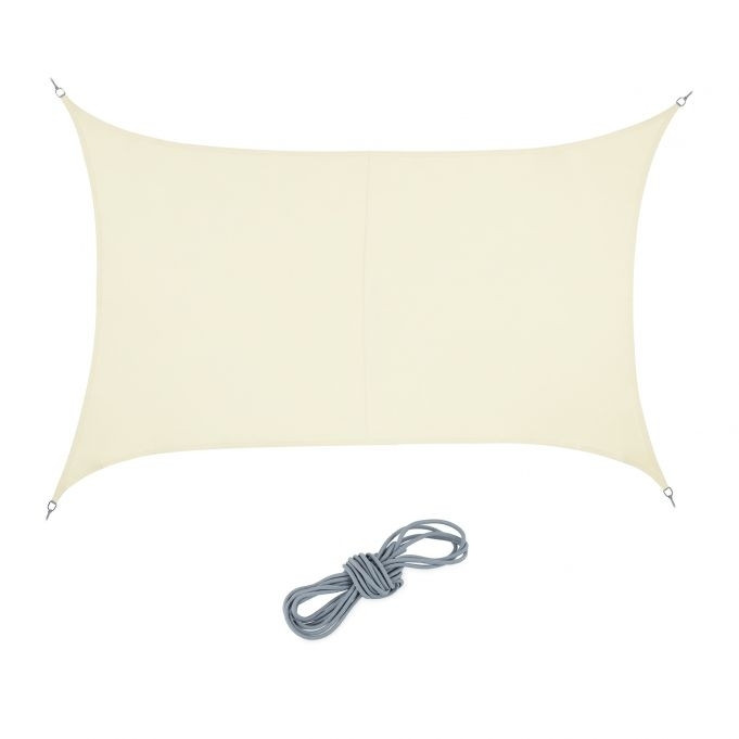 Vela de sol rectangular color crema