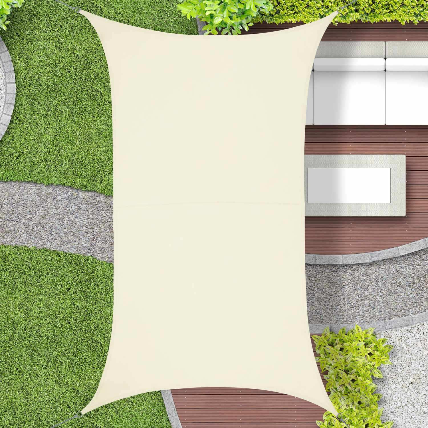 Vela solar retangular cor creme