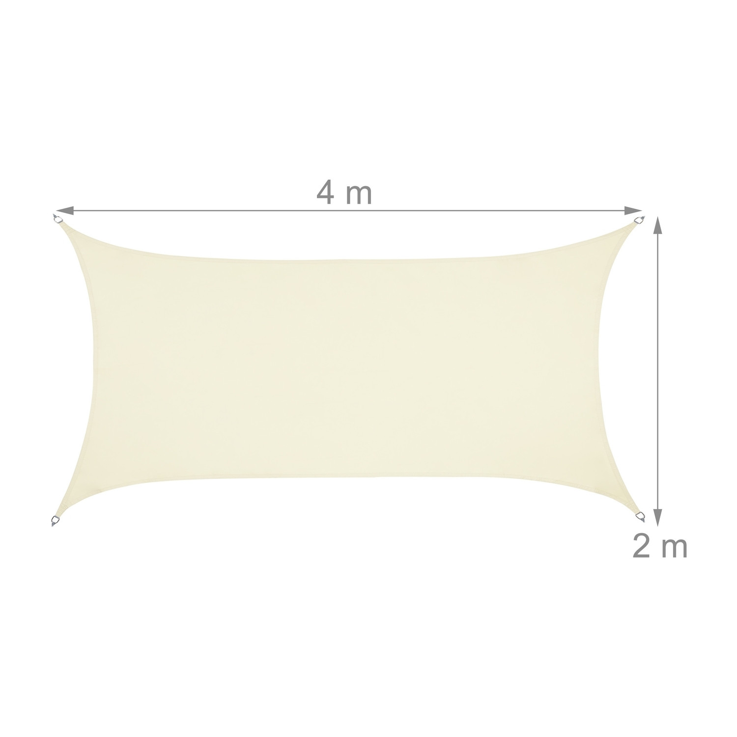 Vela solar retangular cor creme