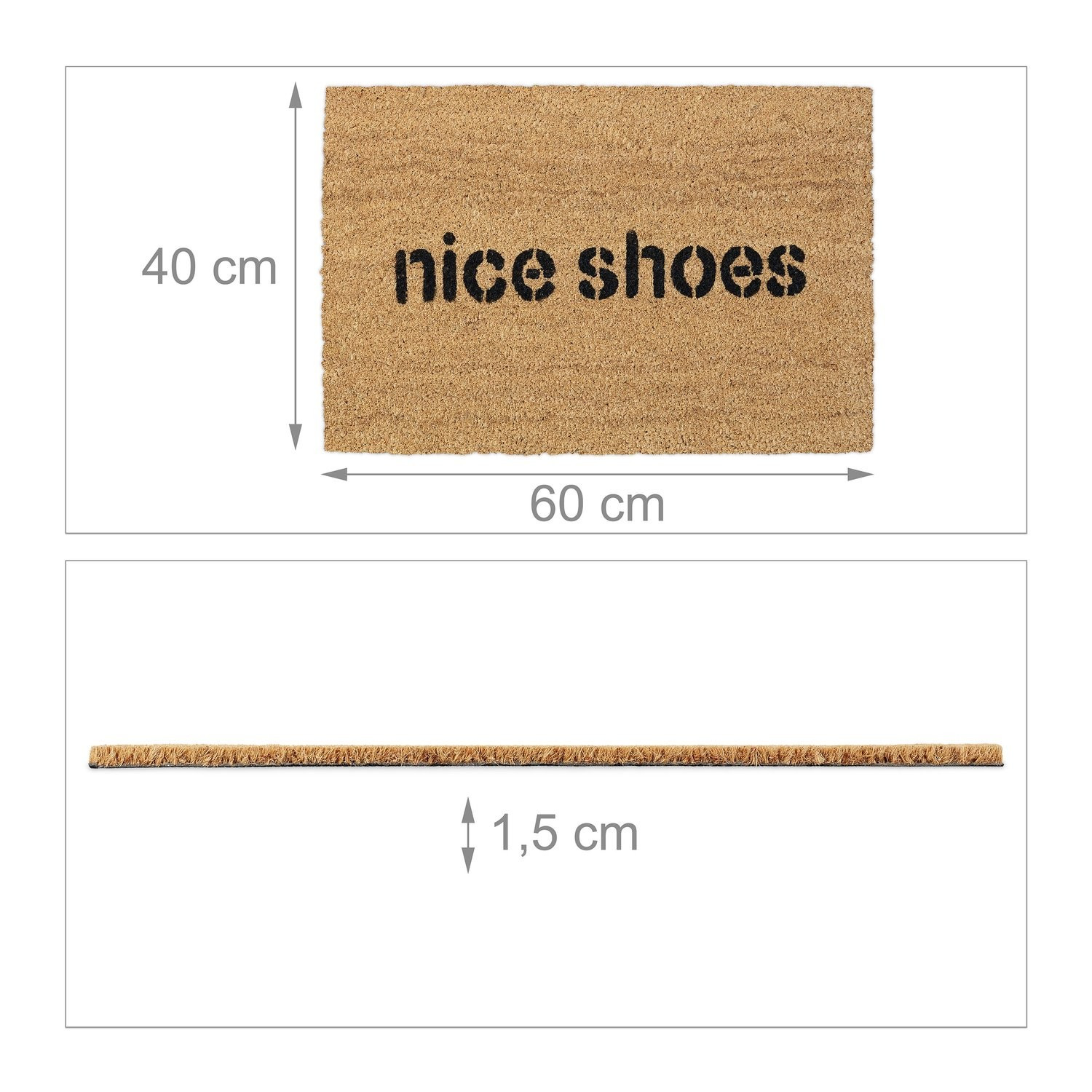 Fußmatte Kokosfaser "Schöne Schuhe"