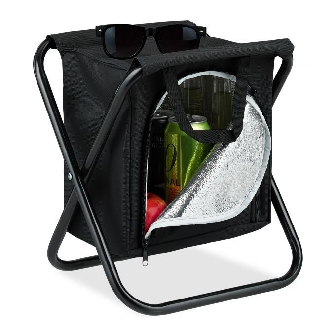 Campinghocker mit Kühltasche