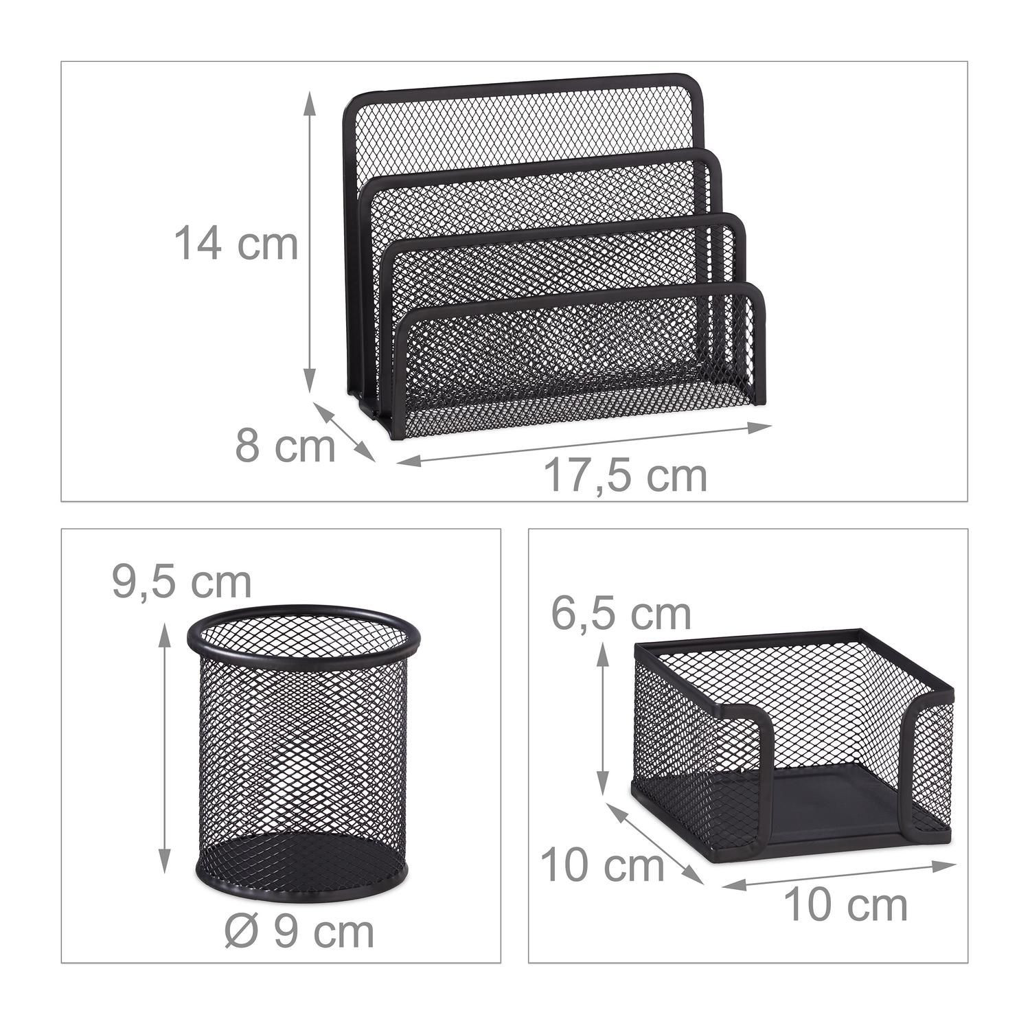 Set organizer da scrivania da 5 pezzi