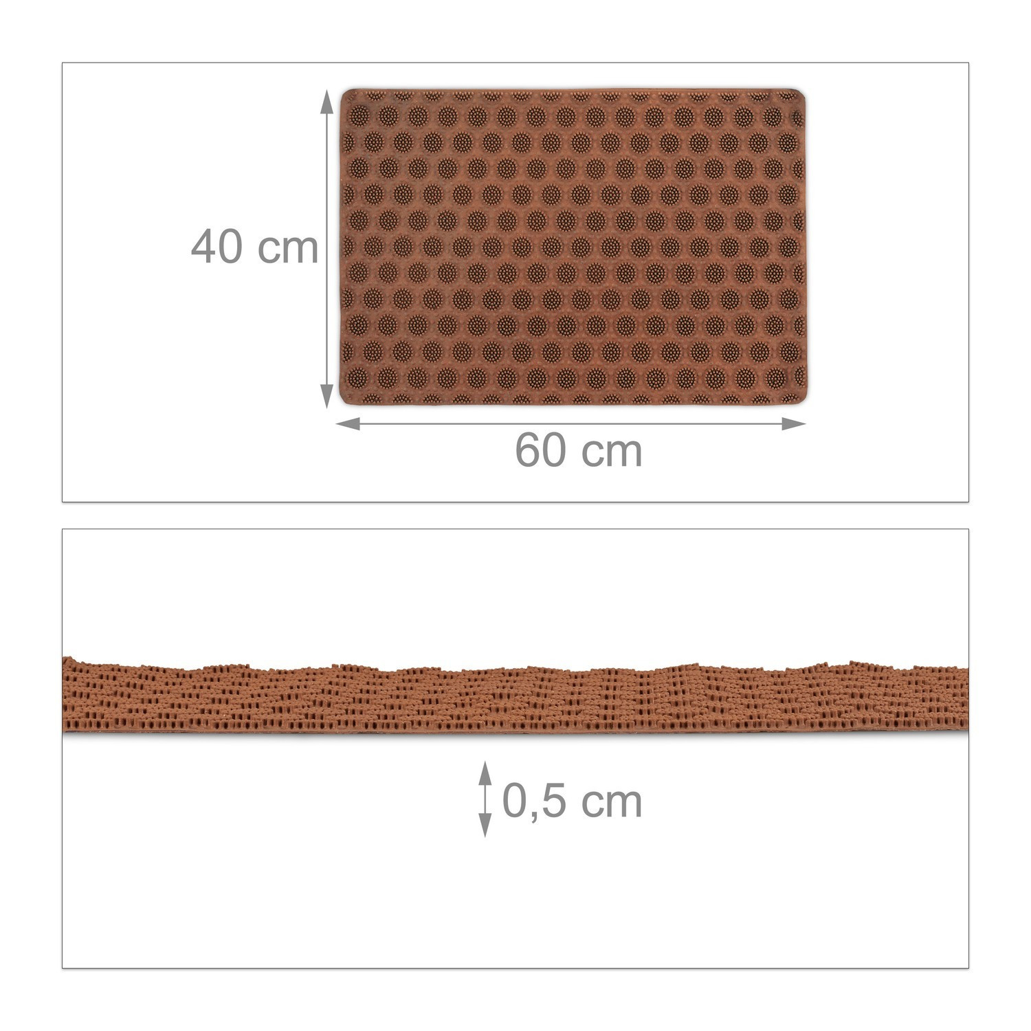 Rubber door mat with studs