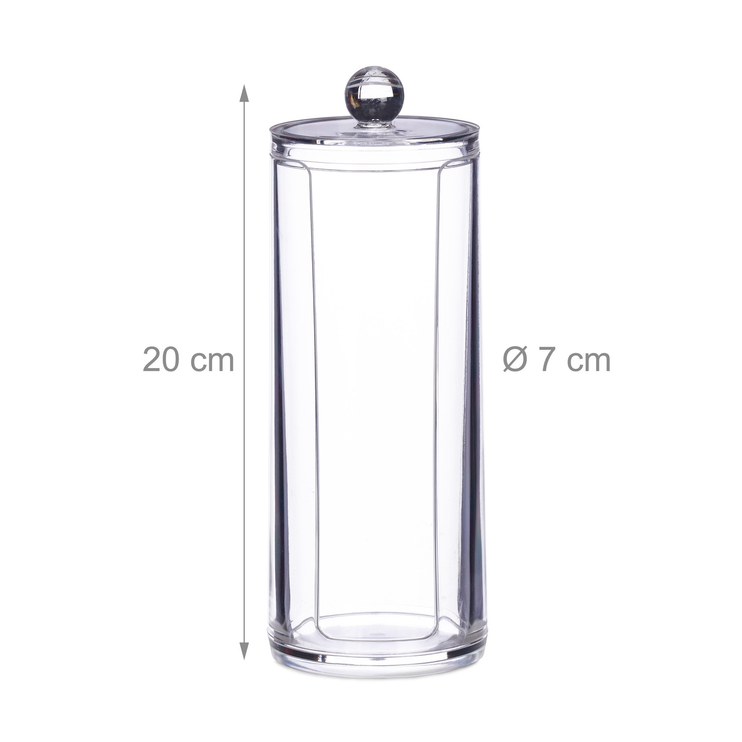 Dispenser per dischetti di cotone con coperchio